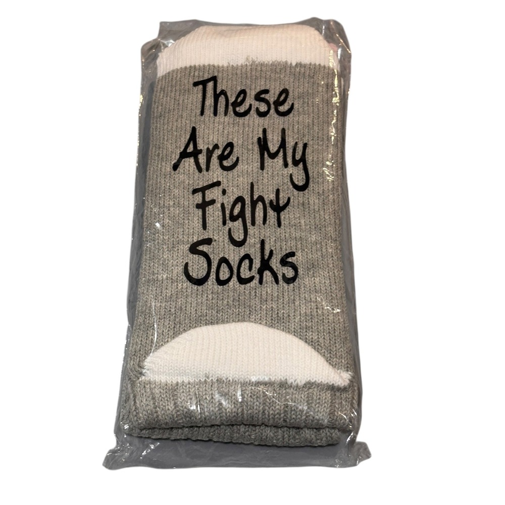 If The Sock‎ Fitz Grey White Fight Socks Take Back My Life Motivational